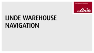 Animaatio, joka esittelee Linde K -kombitrukkiin lisävarusteena saatavaa kapeiden käytävien navigointijärjestelmää.
